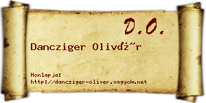 Dancziger Olivér névjegykártya